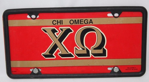 Chi omega sorority license - chi,
