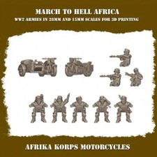 Afrika Korps Motorcycles - 28mm - Bolt Action / Chain of Command / WW2