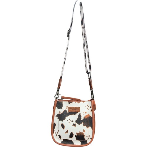 Wrangler cow print crossbody - cow,
