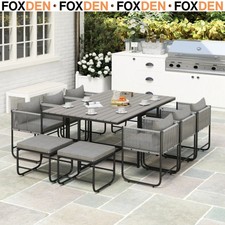 10 Seater Rattan Cube Garden