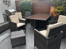 Rattan Outdoor Garden Furniture Cube Set Chairs 12 seater (6 chairs and stools)