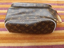 Louis Vuitton Monogram Brown Dopp Kit Toiletries Pouch Bag 24cm READ DESCRIPTION