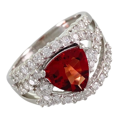 Ring platinum andesine diamond - platinum,