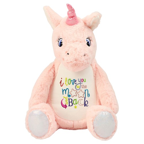 Personalised pink unicorn soft - pink,