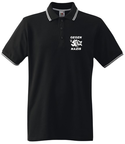 Against nazis tipped polo - tipped,