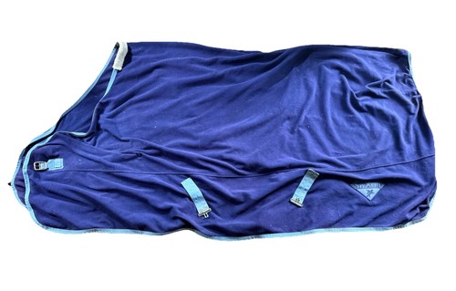 Saxon blue fleece horse rug - blue,