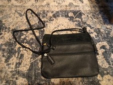 Nathalie Andersen Black Faux Leather Shoulder Strap Bag Unused