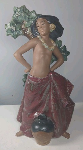 Grès lladro island girl 2171 - island,
