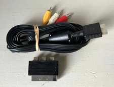 Official Sony Playstation 2 PS1 PS2 PS3 Composite TV AV Cable Lead Scart Adapter