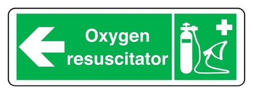 Oxygen resuscitator arrow left - arrow,