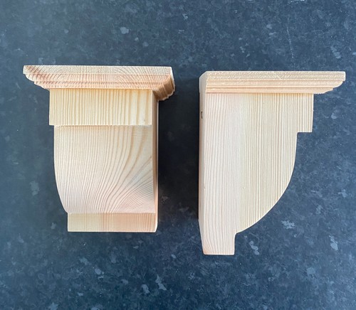 Wooden corbels pair shelf - corbels,