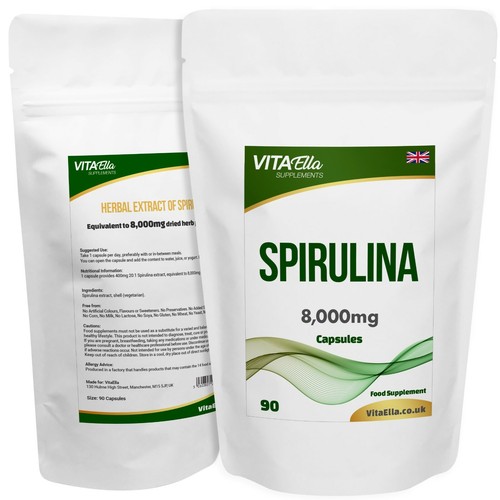 Spirulina 000mg capsules - 8,000mg,