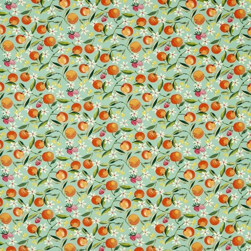 Orange blossom jade cotton pvc - blossom,