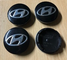 4 pcs Hyundai Alloy Wheel Center Cap Hub Centre Caps Brand New 56mm Black Silver