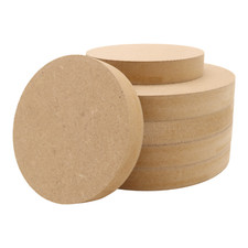 Wooden MDF Circle Square or Round Top Edge 10-20cm Disk Blanks Craft Shape Wood