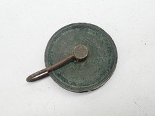 ANTIQUE BRASS PULLEY WHEEL INDUSTRIAL RUSTIC HARDWARE TOOL PART