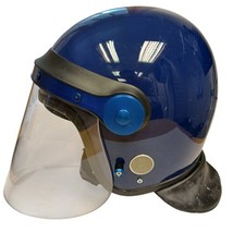 Defender Hybrid Riot Helmet Public Order Blue Visor UK Ex Police Composite Model