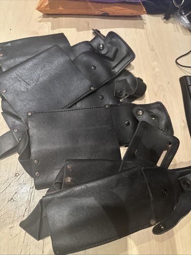 Police black leather - black,