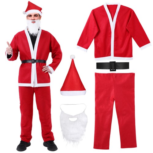 5pcs mens santa claus costume - mens,