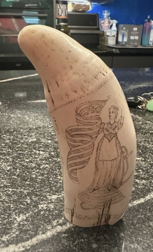 Vintage style scrimshaw whale - vintage,