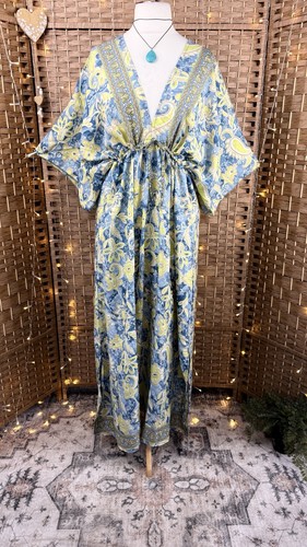 100 silk blue paisley boho - paisley,