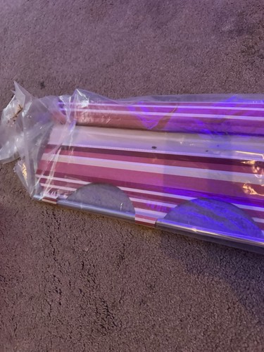 Pink striped roller blind - pink,