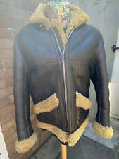 Lovely Irving Style Vintage Full Sheepskin Flying Jacket Size M 40"42" chest