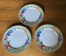 3 Tunisie Porcelaine Dinner Plates La Rose Des Sables Pate De Limoges 10 5/8”