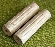 Vintage 1960s RALEIGH White Ivory GRIPS Robin Hood BSA Triumph DUNELT Rudge 3.6”