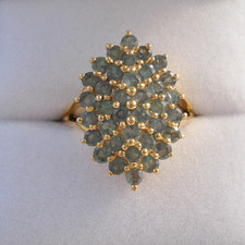 1.58ct Certified Alexandrite Gold Cluster Ring