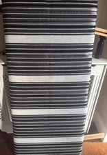 Striped Black , Silver and