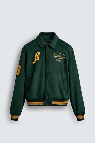 Zara mens faux - suede, bomber