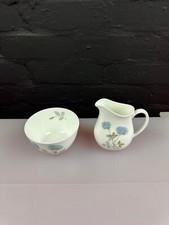 Wedgwood Ice Rose Milk / Cream Jug 4.5" High and Large Open Sugar Bowl 3 Sets