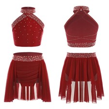 Girls Rhinestones Backless