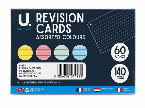 Revision cards assorted - cards,