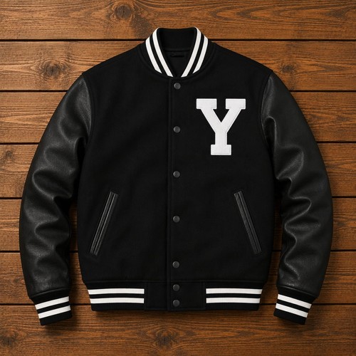 Men black varsity jacket - men's,