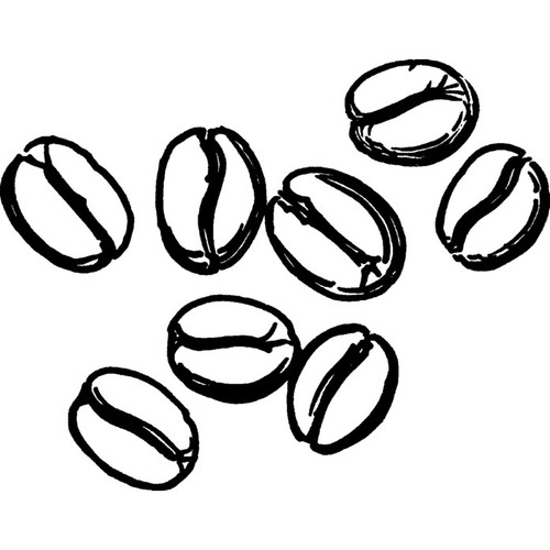 Coffee beans unmounted - 'coffee, beans'