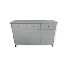 READ DESCRIPTION! White Gloss Sideboard Cabinet Cupboard with 3 Doors 3 Drawers