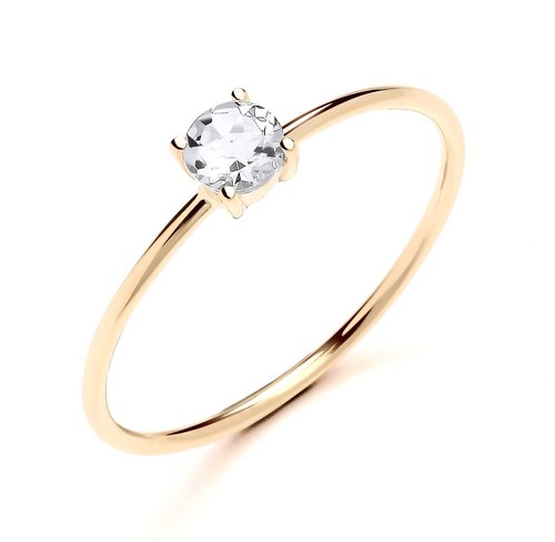 9ct yellow gold white topaz - yellow,