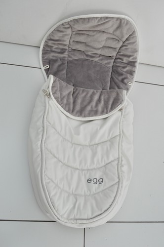 Egg white luxury foot - white, muff