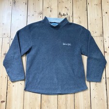 Weird Fish Mens Fleece Smock Pullover UK Small Fisherman Artist Style Grey