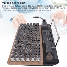 Retro Typewriter Mechanical Keyboard 5.0 Computer Keyboards 84 Key