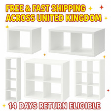 New IKEA KALLAX White Shelving Unit Cube Storage Bookcase Wall/Floor Mountable