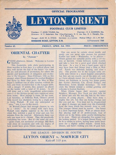 Leyton orient norwich - v, city