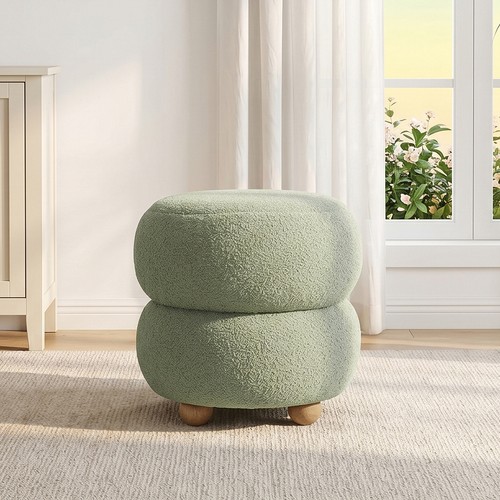 Modern round pouffe - round, stool