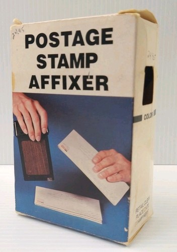 Vintage postage stamp affixer - stamp,