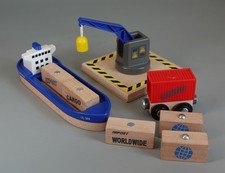 Ship, Docks Crane and Cargo