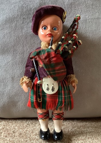 Vintage scottish piper - scottish, doll