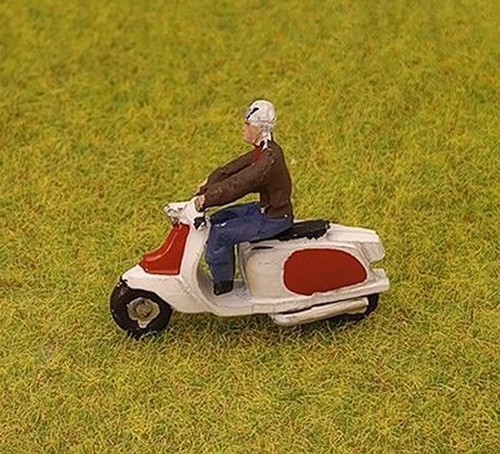 Lambretta and rider - , (two