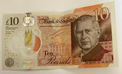 King charles pound 10 - king,